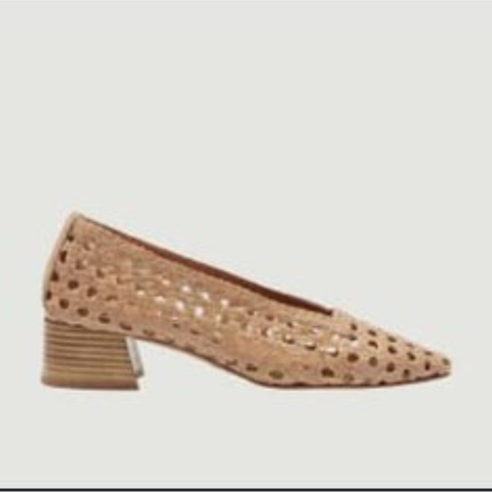 Miista Beige Taissa Block Heel Shoes
